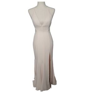 24hr sale🔴FAME and PARTNERS Formal Maxi Gown Nikita  Champagne Color🔴